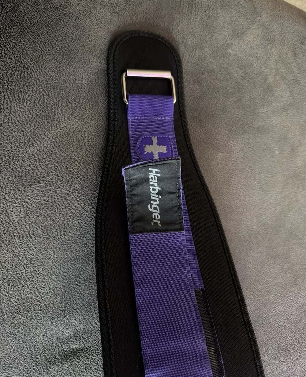 Harbinger Women's 5-Inch Foam Core Weightlifting Belt, Purple, Size Small - Picture 2 of 5